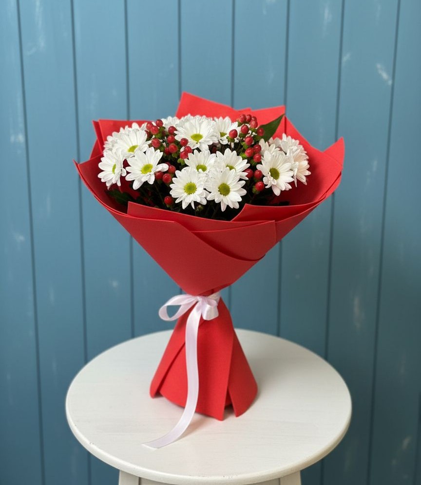 Букет цветов из: Хризантемы в Геленджике