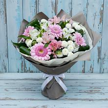 Букет цветов из:  Герберы, Альстромерии и Хризантемы #REPLACE_PRED# Геленджике