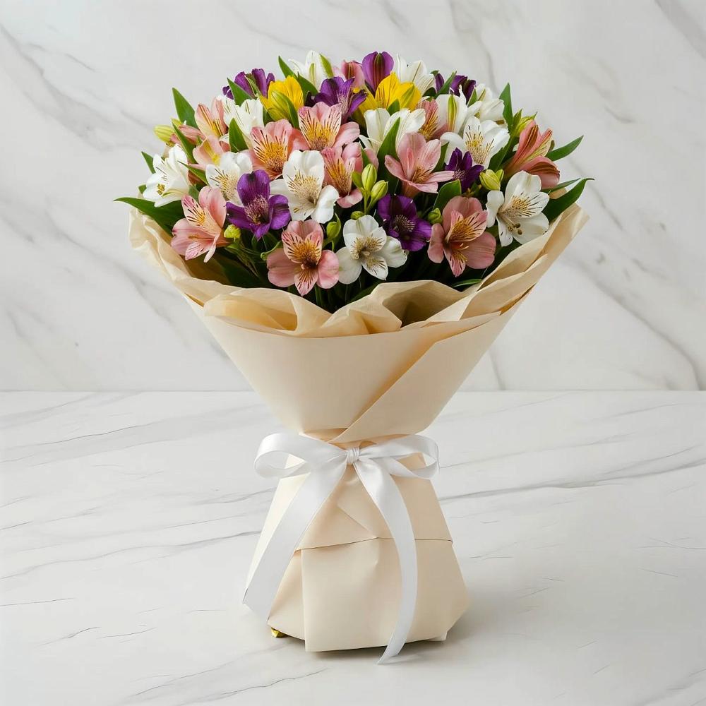 Букет цветов из: Альстромерии в Геленджике