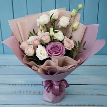 Букет цветов из:  Розы и Лизиантусы #REPLACE_PRED# Геленджике