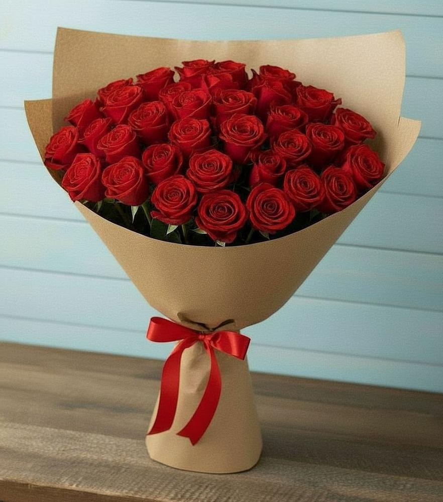 Букет Красные розы Милано в Геленджике