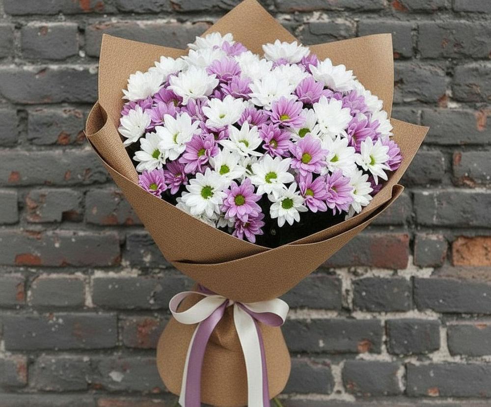 Букет цветов из: Хризантемы в Геленджике