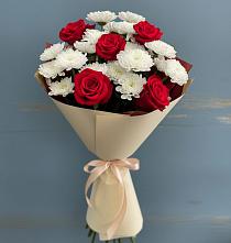 Букет цветов из:  Розы и Хризантемы #REPLACE_PRED# Геленджике