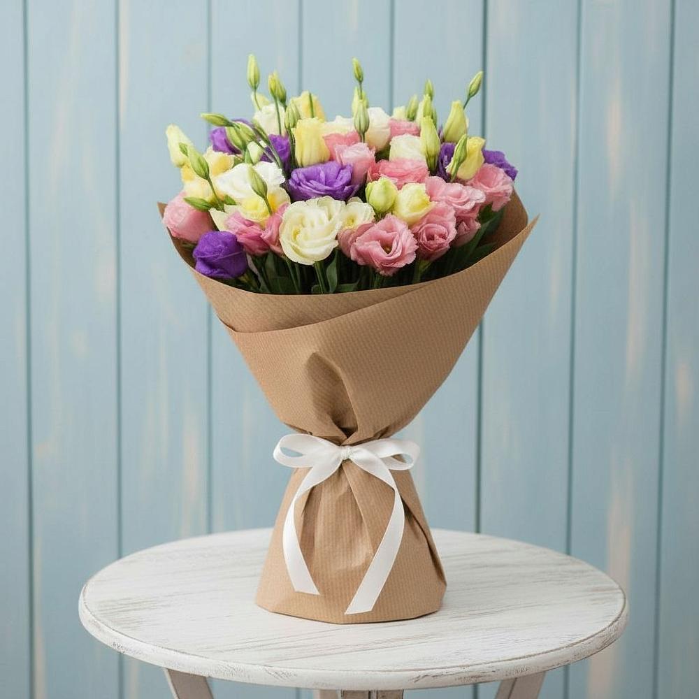 Букет цветов из: Лизиантусы в Геленджике