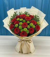 Букет цветов из:  Розы и Хризантемы в Геленджике