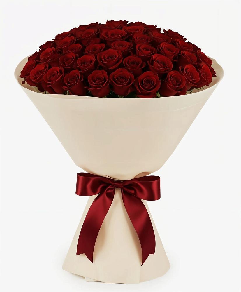 Букет 101 Бордовая роза Блэк Бакарра в Геленджике