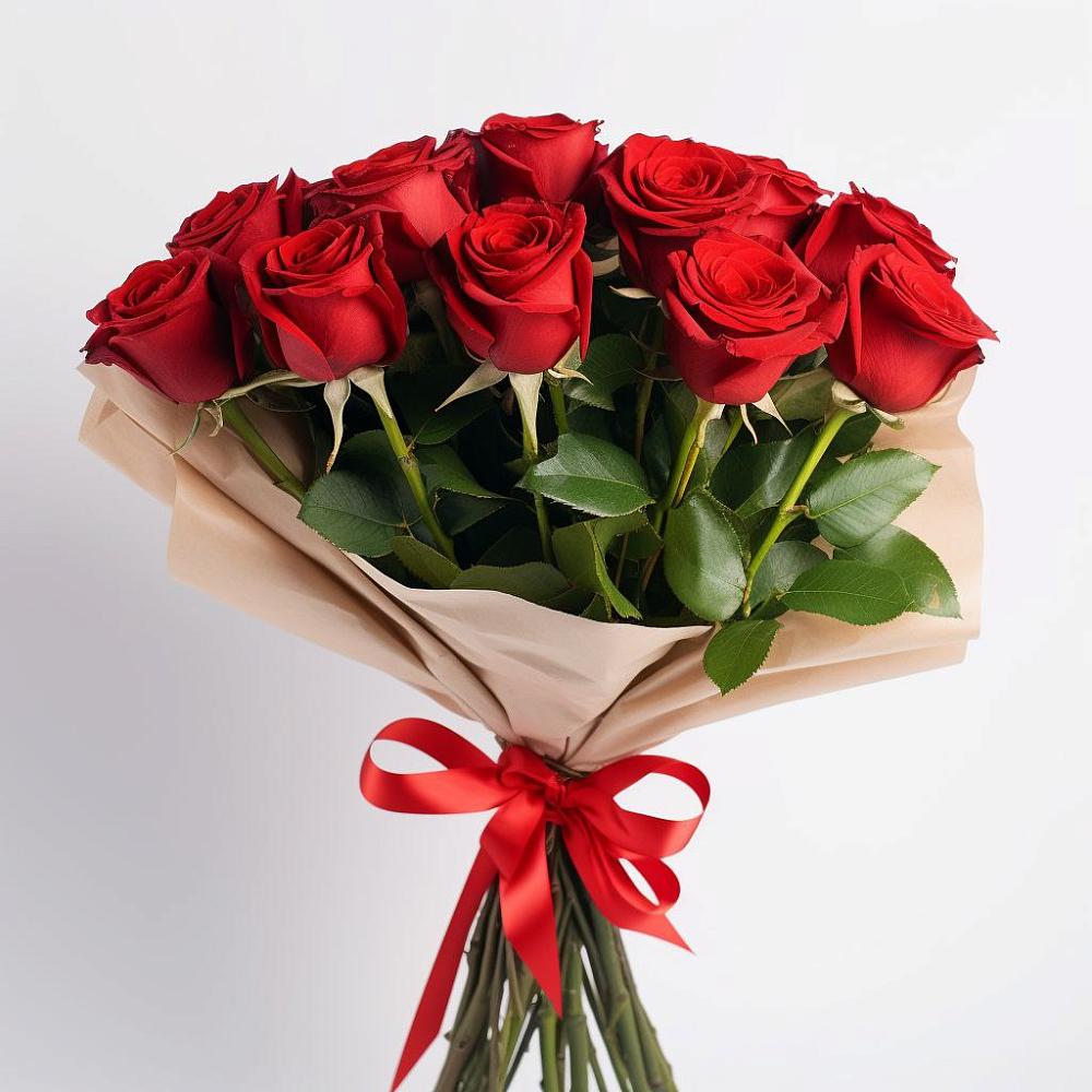 Букет 11 Красных роз Эдлесс Лав в Геленджике